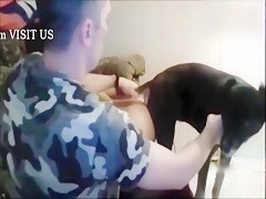 Family and dog sharing sex